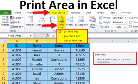 How do you Set the Print Area in Excel and Beyond: A Comprehensive Discussion